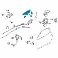 OEM 2012 Honda CR-Z Set Handle Assembly, Front Left Door Out (Horizon Turquoise Pearl) Diagram - 72181-SZT-003ZA