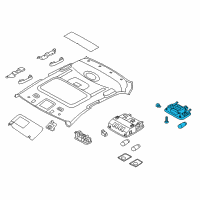 OEM 2018 Hyundai Elantra Room Lamp Assembly Diagram - 92850-F2000-TTX