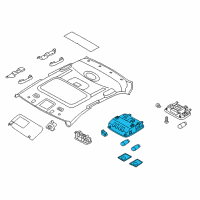 OEM 2019 Hyundai Elantra Interior Lights Diagram - 92800F3001TTX