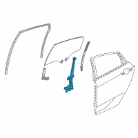 OEM 2018 Honda Civic Regulator, Right Rear Door Power Diagram - 72710-TEG-J01