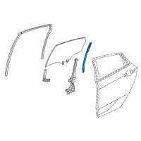 OEM 2018 Honda Civic Sash, R. RR.RR. Door (Lower) Diagram - 72731-TEA-T01