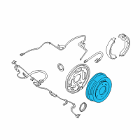 OEM 2001 Nissan Xterra Brake Assy-Drum, Rear RH Diagram - 44000-7Z200