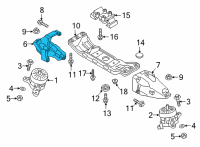 OEM Kia K900 Bracket-Engine SUPPO Diagram - 21825J6200