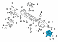 OEM Kia K900 Engine Mounting Bracket Assembly Diagram - 21810B1620