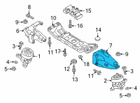 OEM Kia K900 Engine Mounting Support Bracket Diagram - 21826B1620