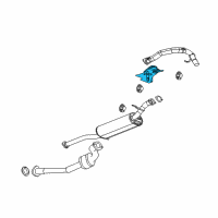 OEM 2010 Hummer H3T Shield Asm-Exhaust Front Pipe Heat Diagram - 93355794