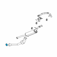 OEM 2008 Pontiac Solstice Converter & Pipe Seal Diagram - 15105884
