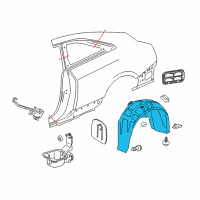 OEM 2019 Cadillac ATS Wheelhouse Liner Diagram - 23331658