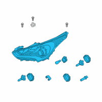 OEM 2017 Hyundai Veloster Headlamp Assembly, Right Diagram - 92102-2V110