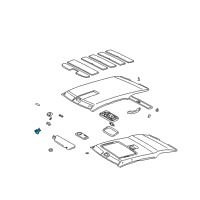 OEM Toyota Echo Sunvisor Holder WHITE Diagram - 74348-12030-A0