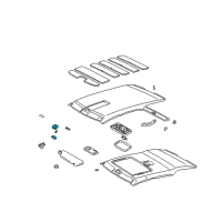 OEM 2000 Lexus RX300 Box Assy, Roof Console Diagram - 63650-0W011-B0