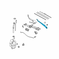 OEM 2013 Toyota Prius Wiper Arm Diagram - 85221-47090