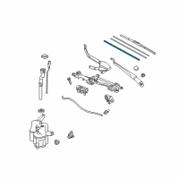 OEM Toyota Prius Wiper Insert Diagram - 85214-02340