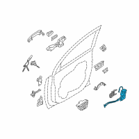 OEM Kia Sorento Front Door Latch Assembly, Left Diagram - 813102P000