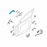 OEM 2012 Kia Sorento Door Outside Handle Assembly Diagram - 826512P710