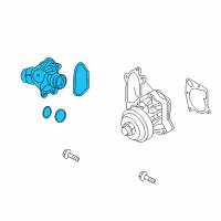 OEM BMW Thermostat Housing Assembly Diagram - 11-51-7-805-811