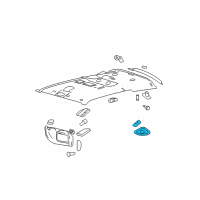 OEM Ford Expedition Dome Lamp Assembly Diagram - YF1Z-13776-CA