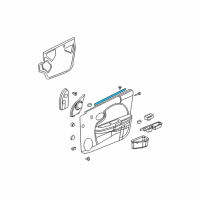 OEM Saturn Ion Sealing Strip, Rear Side Door Window Inner Diagram - 22729942