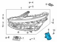 OEM 2021 Ford F-150 CONTROL AND ACT. - H/LAMP LEVE Diagram - ML3Z-13K198-B