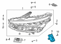 OEM 2021 Ford Mustang Mach-E CONTROL AND ACT. - H/LAMP LEVE Diagram - ML3Z-13K198-B