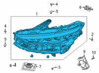 OEM Ford Mustang Mach-E LAMP ASY Diagram - LJ8Z-13008-A