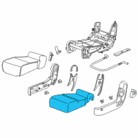 OEM 2015 Honda Odyssey Pad, Center Seat Cushion Diagram - 81932-TK8-A21