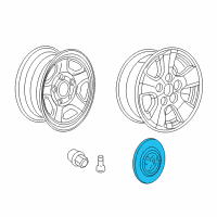 OEM Dodge Wheel Center Cap Diagram - 52110398AA