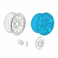 OEM 2007 Dodge Ram 1500 Aluminum Wheel Diagram - ZR76PAKAA