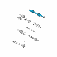 OEM 2007 Saturn Outlook Axle Assembly Diagram - 25849949