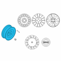 OEM 2009 Nissan Versa Spare Tire Wheel Assembly Diagram - 40300-EN17A