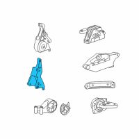 OEM 2016 Chevrolet Impala Bracket-Engine Rear Mount Diagram - 13228294