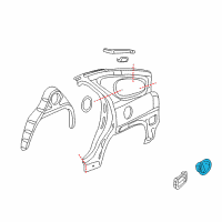 OEM 2001 Pontiac Aztek Housing Asm-Fuel Tank Filler Pipe *Spctra Gray Diagram - 10301825