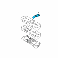 OEM 2022 Hyundai Veloster N Rear Seat Armrest Cup Holder Assembly Diagram - 89191-J3000-NNB