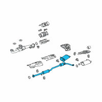 OEM 2012 Acura TSX Muffler, Passenger Side Exhaust Diagram - 18307-TP1-A02