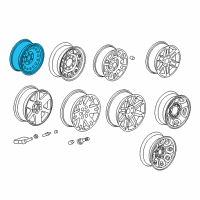 OEM 2012 Chevrolet Tahoe Spare Wheel Diagram - 9596468