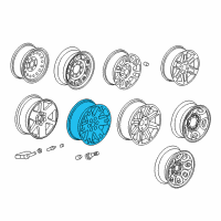 OEM 2009 GMC Yukon XL 1500 Wheel Diagram - 9596006