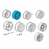 OEM 2009 GMC Sierra 2500 HD Hub Cap ASSEMBLY Diagram - 9595870