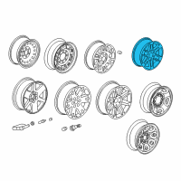 OEM 2010 Chevrolet Suburban 1500 Wheel, Alloy Diagram - 9595464