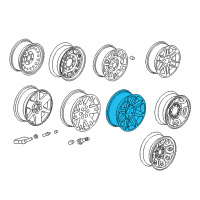 OEM 2009 GMC Yukon XL 2500 Wheel Diagram - 9597223