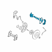 OEM 2008 Kia Rio Front Brake Assembly, Left Diagram - 581101G000