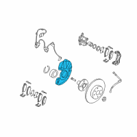 OEM 2007 Kia Rio Front Brake Disc Dust Cover Left Diagram - 517551E000