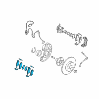 OEM Hyundai Accent Front Disc Brake Pad Kit Diagram - 58101-1GA00