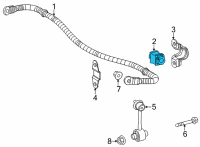 OEM 2021 Toyota Highlander Stabilizer Bar Bushing Diagram - 48818-0E110