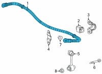 OEM 2021 Toyota Highlander Stabilizer Bar Diagram - 48812-0E110