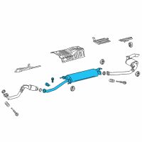 OEM 2021 Lexus NX300h Center Exhaust Pipe Assembly Diagram - 17420-36220