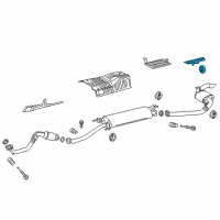 OEM Lexus Bracket, Exhaust Pipe Diagram - 17575-36030