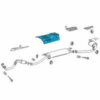 OEM Lexus NX300h Insulator, Main Muffler Heat Diagram - 58327-48050