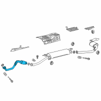 OEM 2018 Lexus NX300h Front Exhaust Pipe Assembly Diagram - 17410-36200