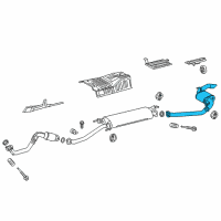 OEM Lexus NX300h Exhaust Tail Pipe Assembly Diagram - 17430-36340