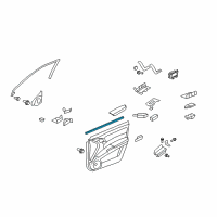 OEM 2007 Acura RDX Weatherstrip, Left Front Door (Inner) Diagram - 72375-STK-A01